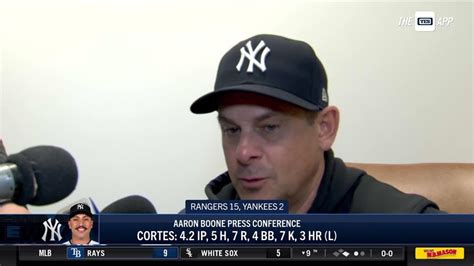 Aaron Boone Discusses Finale Against Rangers Youtube