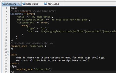 HOW TO: Increase productivity with some simple scripts using PHP include, require, include_once ...