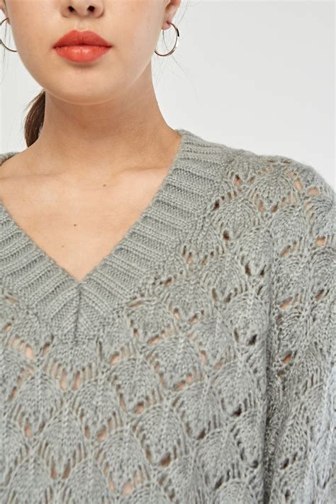 Loose Knit Pattern Sweater Just 3