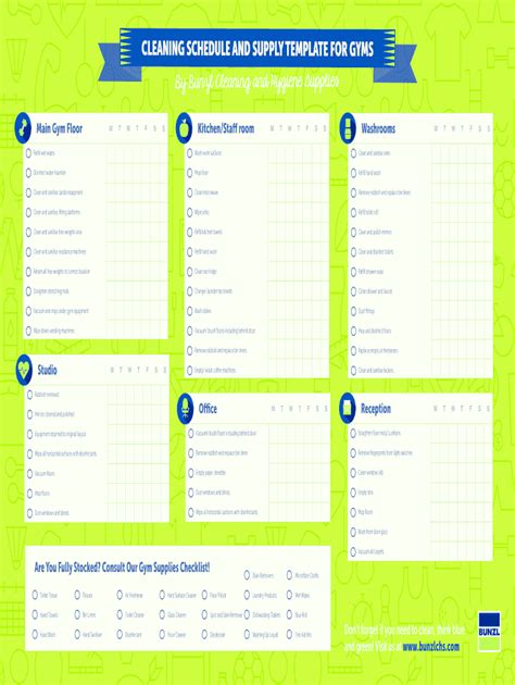 Gym Cleaning Checklist Excel Fill Out And Sign Online Dochub