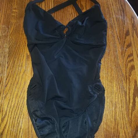 Carol Wior One Piece Black Womens Bathing Swimsuit Womens Size 14 Ebay