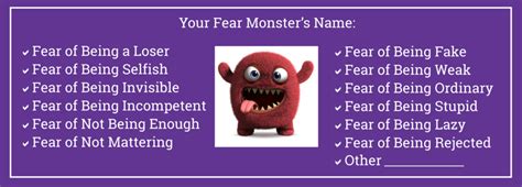 Whats Your Fear Monsters Name Lead Life Well