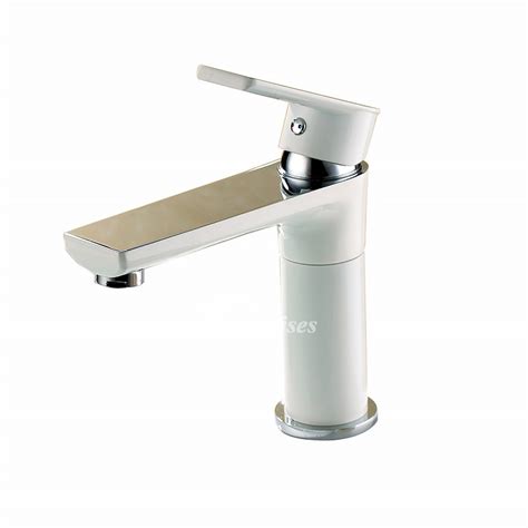 Brushed nickel, chrome and white, polished chrome and tuscan bronze are the finish ranges. White Bathroom Faucets Modern Painting Single Hole Brass Best
