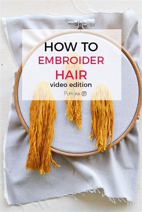 With this easy trick, you'll be able to curl your embroidered hair after. How to embroider hair video tutorials - 3 ways to stitch ...