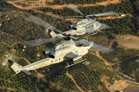 1280x720 Resolution Two Gray Helicopters Usmc Bell Ah 1 Supercobra