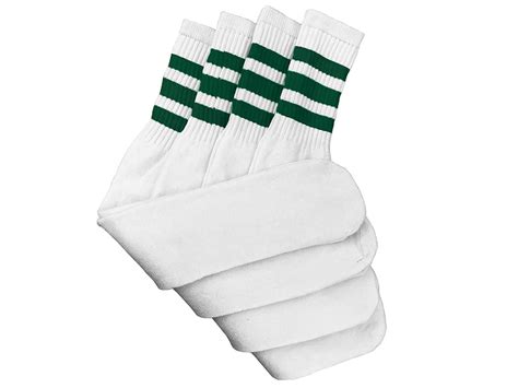 Tube Socks Assorted Stripe Colors 24 Length 4 Pairs Green Click Image To Review More