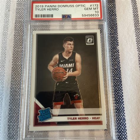 2019 20 Panini Donruss Optic Tyler Herro Rookie RC 172 GEM MINT PSA 10