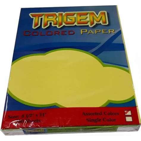 Trigem Colored Paper Assorted Color 250 Sheetsream Shopee Philippines