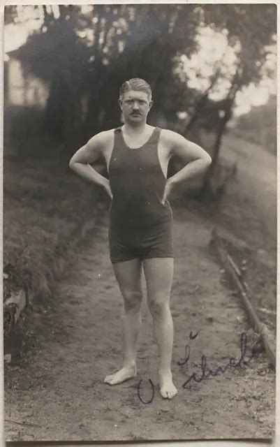 Original Vintage S Semi Nude Male Athlete Rppc Picclick