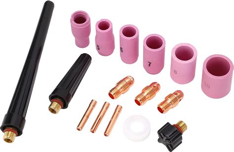 Welding Nozzle 16Pcs Portable Welding Cup Torch Collet Set Standard