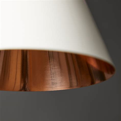 Stanlette Pendant Shade In Stone With Copper Interior