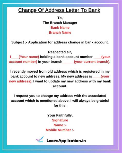 Lastly, the letter is a request and may go along these lines. Company Bank Account Change Letter / Application For Address Change In Bank 8 Sample / In case ...