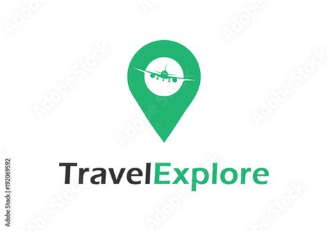 Travel Explore Logo Design Template Flat Style Design Vector