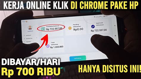 KERJA ONLINE DIBAYAR PERHARI Cara Mencari Uang Di Internet CARA