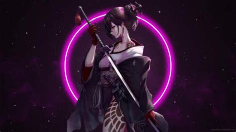 Akeha Samurai Assassin Monochrome Nier Reincarnation Live Wallpaper