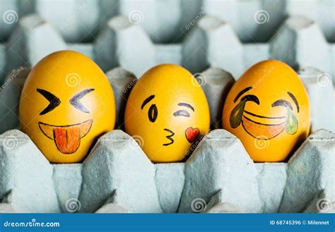 Emoticons Easter Eggs Stock Photo Image Of Celebration 68745396