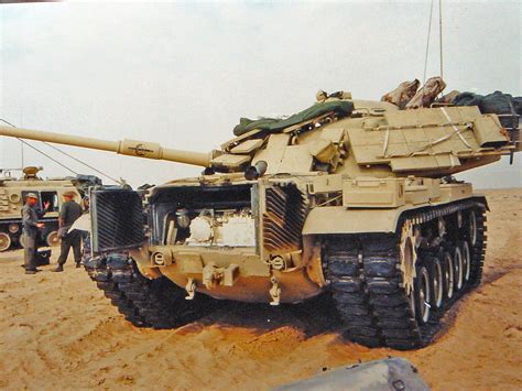 Usmc M60a1 Rise Passive American Express With Its Engine Bay Open