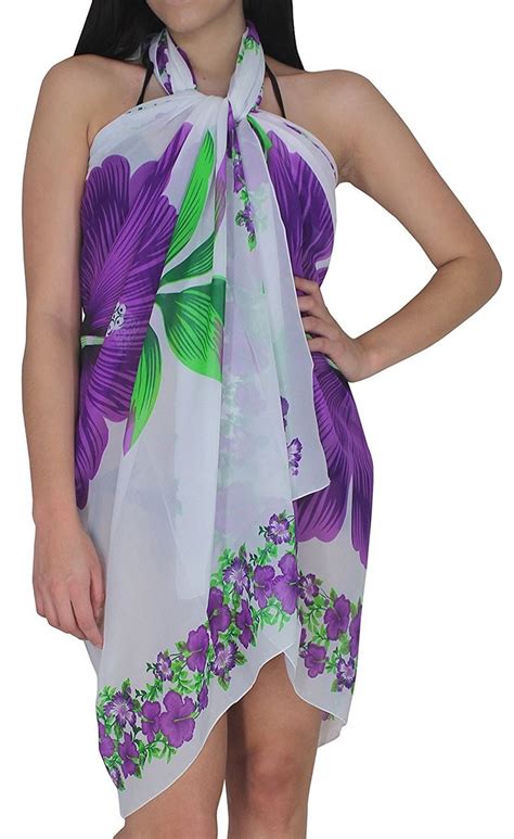 Purple Chiffon Swimsuit Cover Up For Women