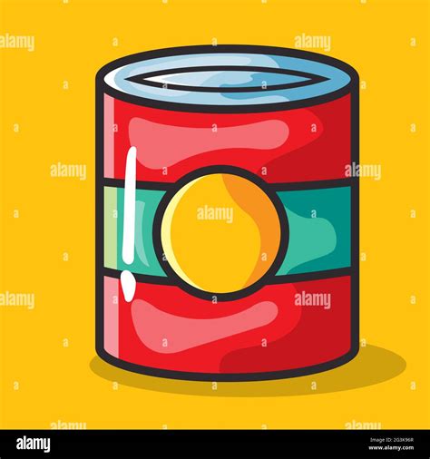 Canned Food Vector Illustration In Flat Style Stock Vector Image And Art
