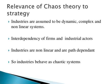 Chaos Theory And Strategy Theory Application And Managerial Implicat