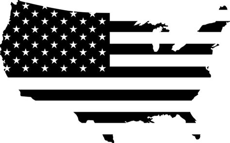 America in red, white and blue with perspective shadows. American Flag Usa Logo Map Design SVG DXF EPS | vectordesign