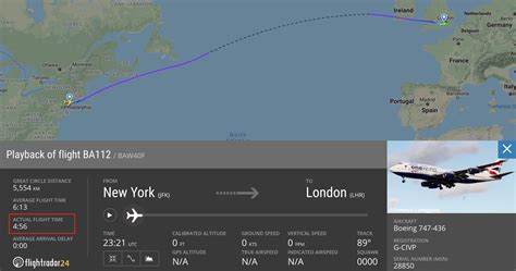 British Airways Sets New Transatlantic Speed Record Flightradar24 Blog