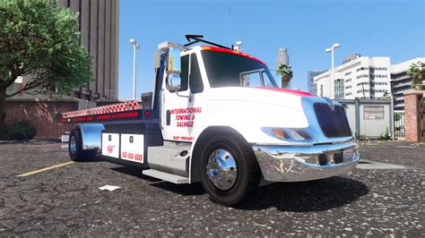 International Durastar Flatbed Tow ELS FiveM Add On Gta5 Hub Com