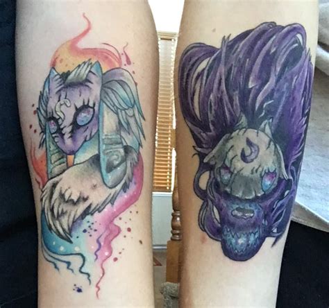 Below the king are the following venues inked, lisbon 2014, milano 2016, cardiff 2017, kiev 2018. Kindred Couples Tattoo | League Of Legends -- Official Amino
