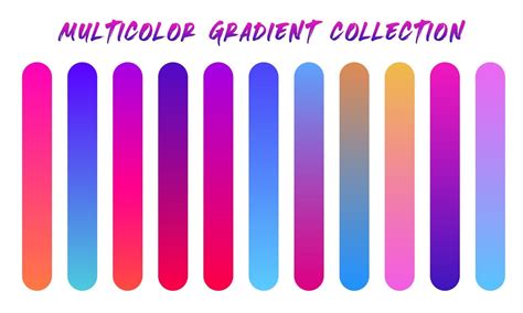 Multicolor Gradients Swatches Set 2292859 Vector Art At Vecteezy