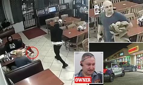 Moment Customer Shoots And Kills Robber Who Held Up Houston Restaurant With Fake Gun Cops