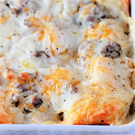 Biscuits And Gravy Casserole Kitchen Fun With My 3 Sons