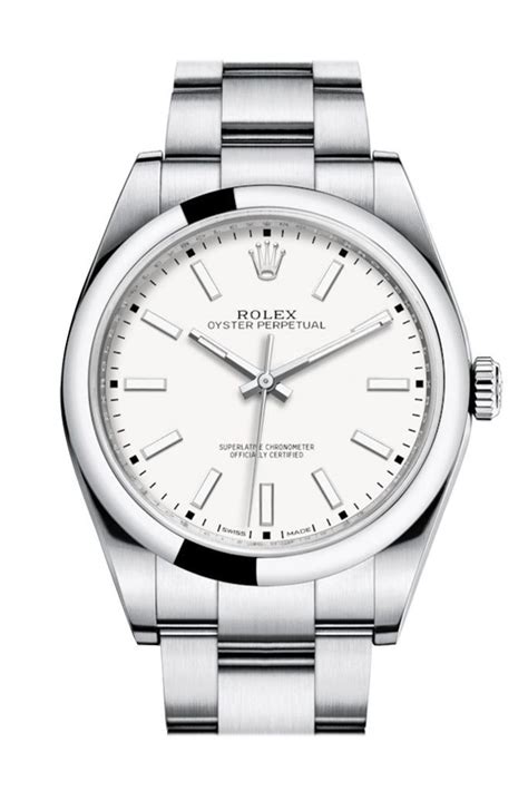 Rolex Oyster Perpetual 39 White Dial Mens Watch 114300bn Watchxnyc