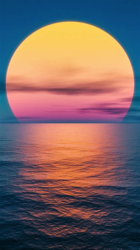 Sunset At The Ocean Wallpaper Backiee