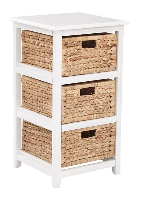 The most common wood storage tower material is wood. 3 Drawer Espresso or White Wood Storage Tower w/Baskets ...