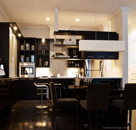 Pictures Of Kitchens Modern Black Kitchen Cabinets
