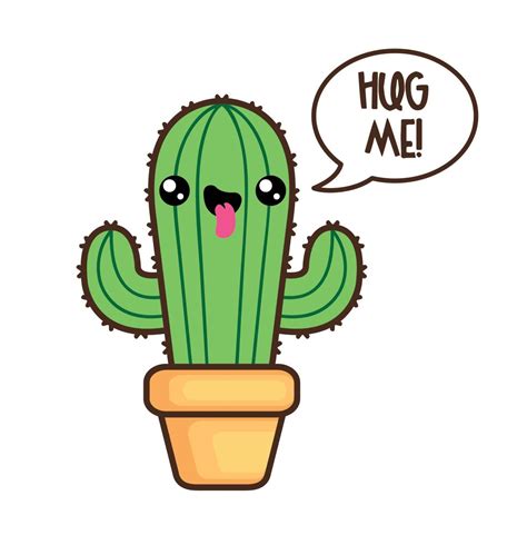 A Cartoon Cactus With Its Tongue Out And Speech Bubble Above It That