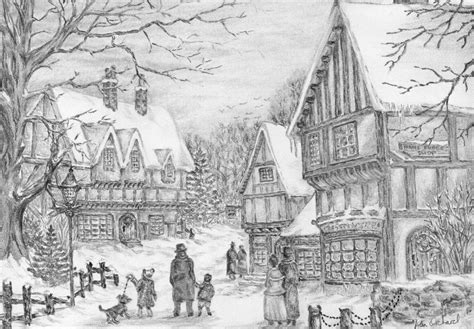 Christmas Eve Signed And Numbered Limited Ed A4 Print Of Pencil Drawing