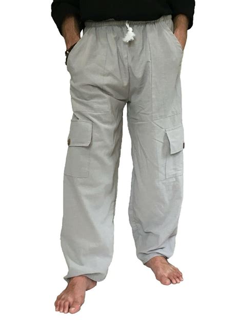 Plus Size Cargo Pants 100 Cotton Baggy Trousers