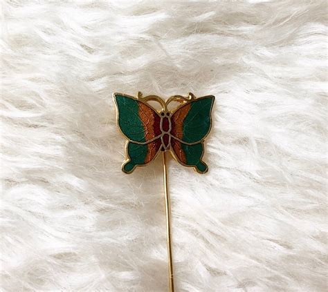 Vintage Double Butterfly Lapel Pin Broach