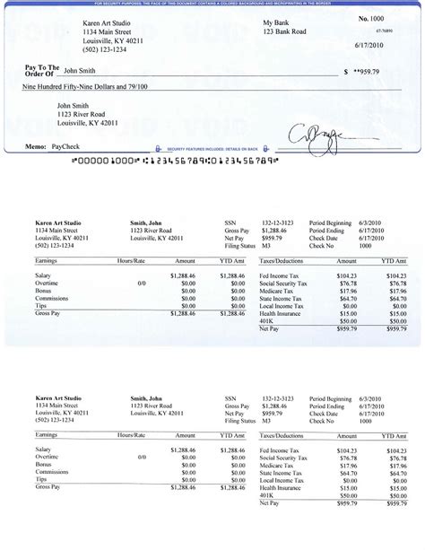 Adp Paycheck Template