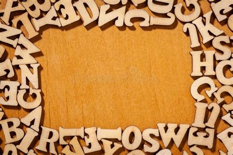 Wood English Letters Stock Image Image Of Scattered 259647717