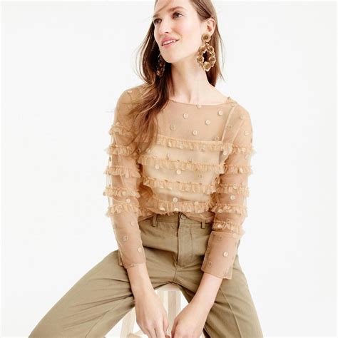 Collection Tulle Top With Embroidered Polka Dots Tulle Top Tulle Skirt