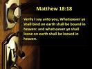 Prayer Pointers: Matthew 18:18 - I bind every agent of the enemy