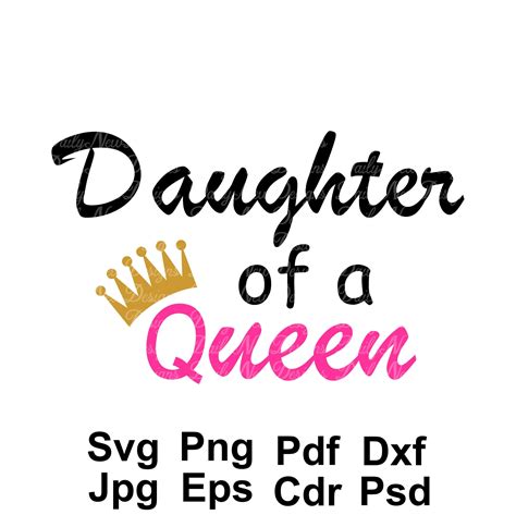 Mother Of Princess Svg Daughter Of Queen Svg 2 For 1 Tshirt Etsy