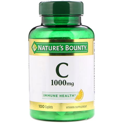 Obezbeđuje dovoljne količine vitamina c osobama kojima su potrebne veće dnevne doze. Nature's Bounty, Vitamin C, 1000 mg, 100 Caplets | By iHerb