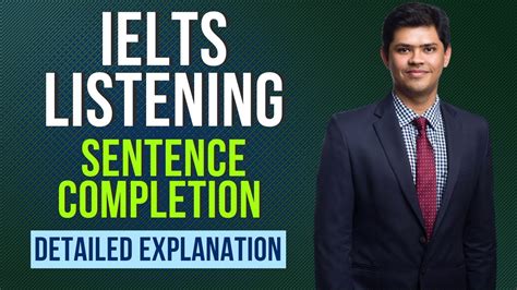 Ielts Listening Sentence Completion Detailed Explanation Youtube