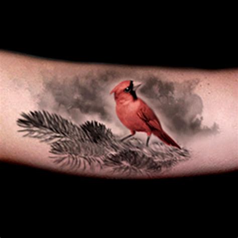 Realistic Cardinal Tattoo