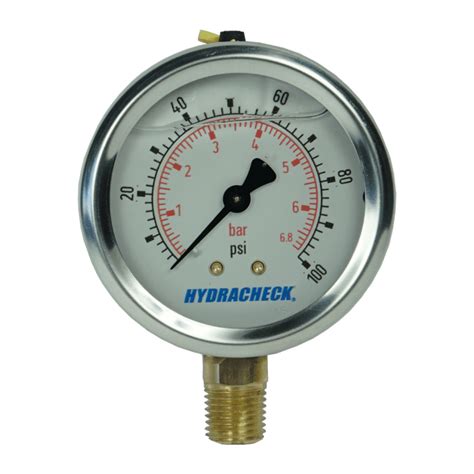 Pressure And Vacuum Gauges Pressure Gauge 100 Psi Hydracheck