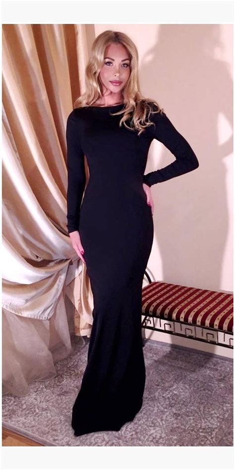 Black Backless Maxi Bodycon Dress Party Evening Fitted Dress Etsy