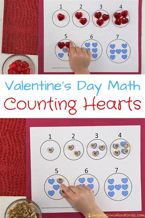 Counting Hearts A Valentine Math Game For Preschool Inspiration
